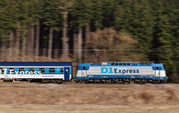 D1 Express Praha – Brno místo ucpané dálnice