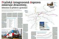 Pražská integrovaná doprava slaví dvacetiny, železnice se přidává s gratulací