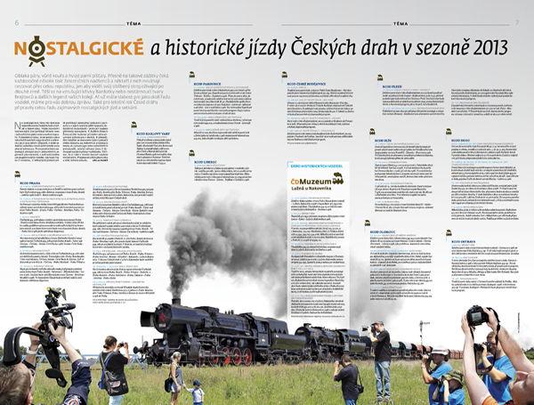 Nostalgické a historické jízdy Českých drah v sezoně 2013