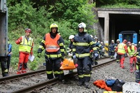Záchranáři v Říkovských tunelech nacvičovali zásah u nehody
